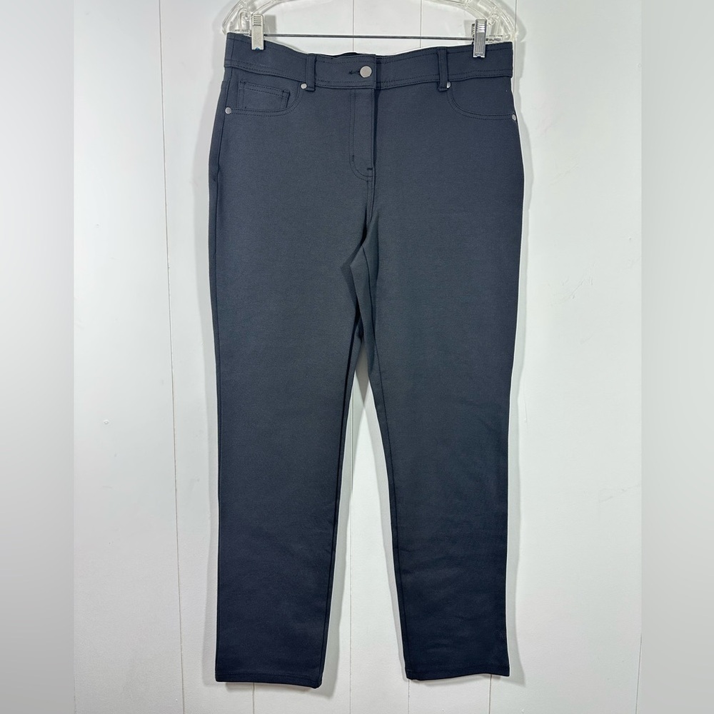 NWT Style & Co Ponte Mid Rise Comfort Waist Legging Pants Size 10 Carbon Grey